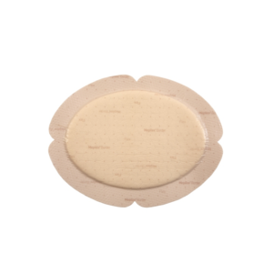 Mepilex Border Flex Self-Adherent Soft Silicone Foam Dressing 6" x 7.5" Oval with Safetac Technology