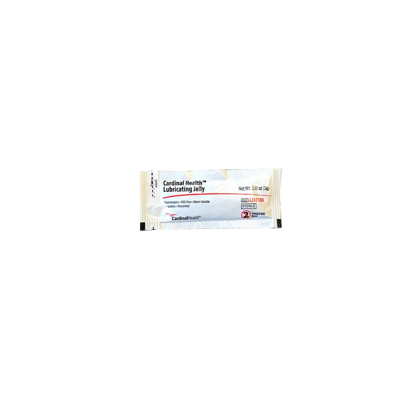 Cardinal Health Essentials Lubricating Jelly 5g Packet.  Sterile