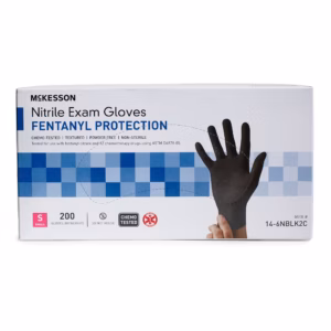 Exam Glove McKesson Confiderm® BLK Small 200 per Box NonSterile Nitrile Standard Cuff Length Textured Fingertips Black Chemo Tested / Fentanyl Tested