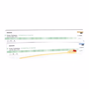 Foley Catheter McKesson 2-Way Coude Tip 5 cc Balloon 12 Fr. Hydrophilic Polymer Coated Latex