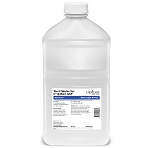 Nurse Assist USP Sterile Water for Irrigation, Square Bottle, Break Band Cap, 1000 mL