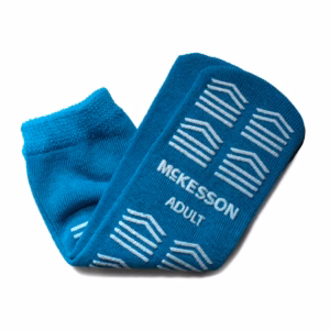 Slipper Socks McKesson Unisex Adult Large Single Tread Single Patient Use Teal