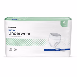 Absorbent Underwear McKesson Ultra Underwear Pull On with Tear Away Seams Adult Small Unisex Disposable Heavy Absorbency